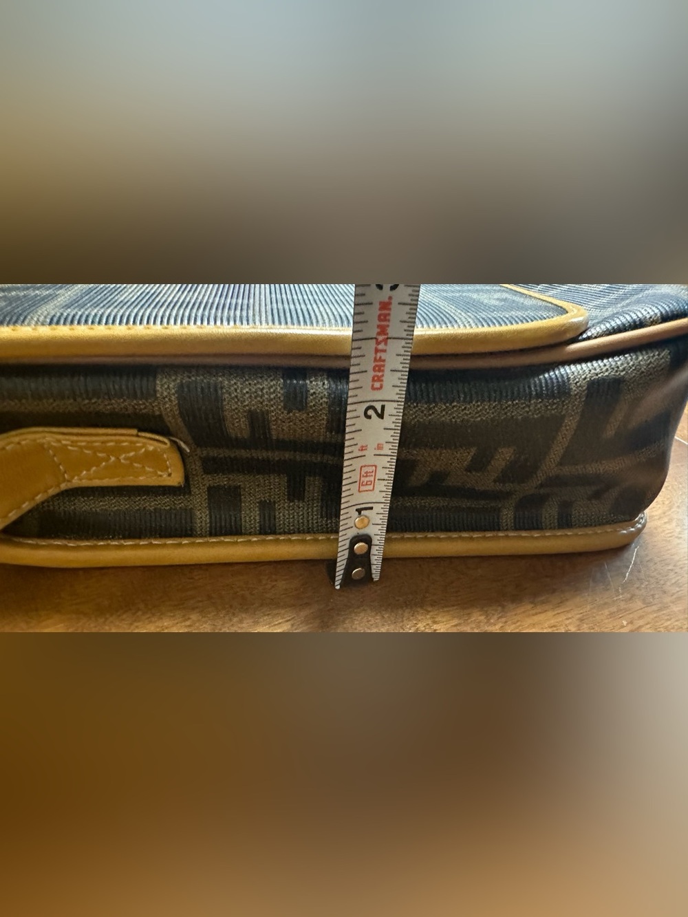 Vintage Fendi Leather Zucca Canvas Crossbody Bag W/ Dust Bag - Picture 16 of 16